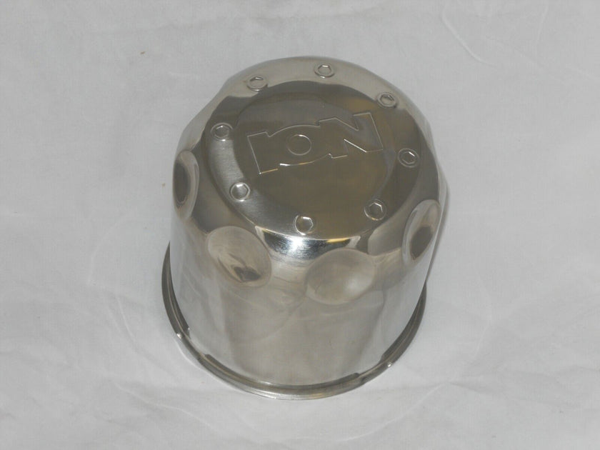 ION 133 WHEEL RIM 8 LUG STAINLESS STEEL CENTER CAP PUSH THRU 5.12 DIA ION 133 WHEEL RIM 8 LUG STAINLESS STEEL CENTER CAP PUSH THRU 5.12 DIA
