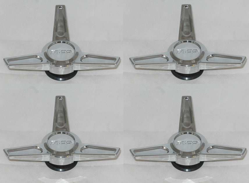 4) BOSS MOTORSPORTS WHEEL RIM SPINNER TRIBAR CHROME KNOCKOFF 3216