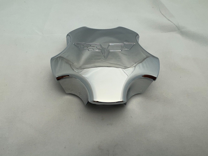 05 06 07 Chevy Corvette C6 Embossed Flags Chrome Wheel Center Cap C8650-2-CAP