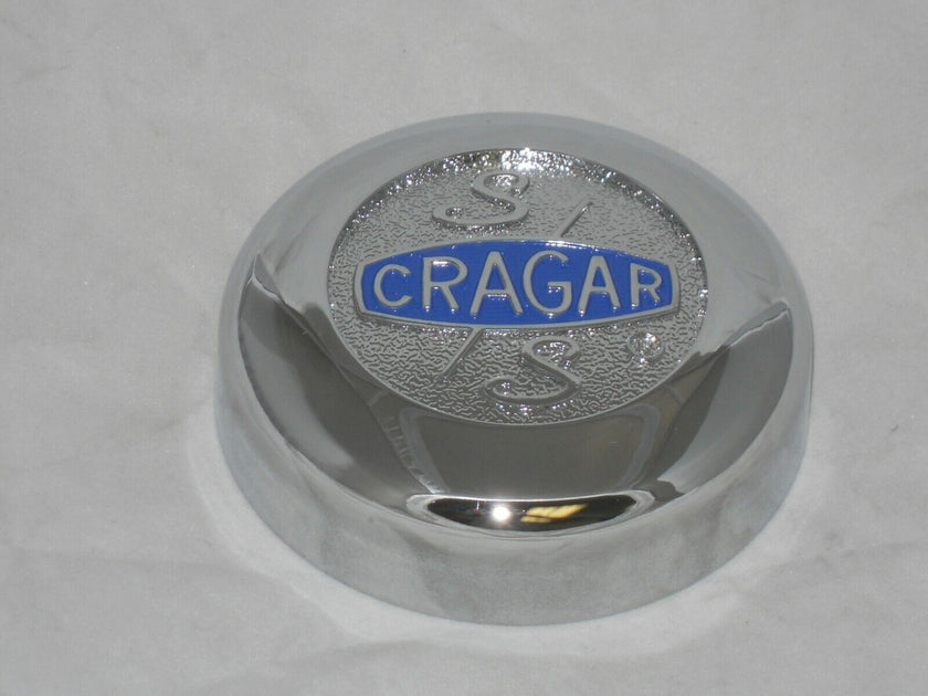 CRAGAR S/S CHROME WHEEL RIM CENTER CAP 09090 / 06060 WITH BACKING PLAT ...