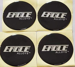 4 Pack EAGLE ALLOYS Self Stick Emblems Stickers for Wheel Center Caps 2-13/16