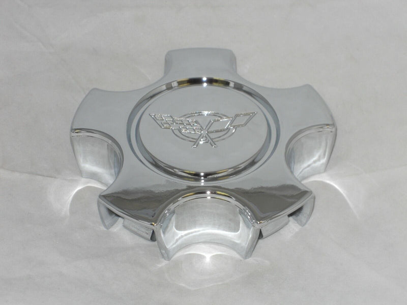 4 CAP DEAL 06-08 CHEVY CORVETTE C6 Z06 WHEEL RIM CHROME CENTER CAP EMBOSSED FLAG