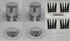 SPIKE ALCOA DUALLY WHEEL RIM 14MM 1.5 LUG NUT WASHER AND CENTER CAP SET