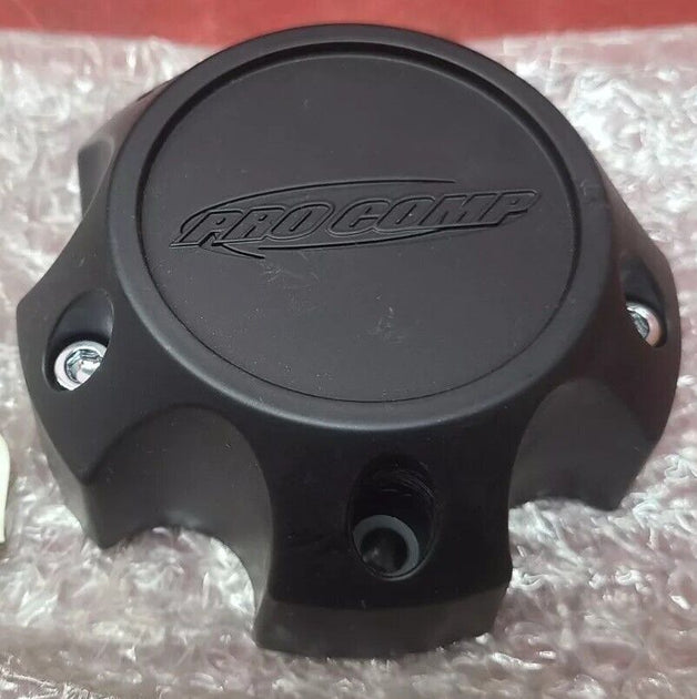 PRO COMP FLAT MATTE BLACK 703154500-CAP 6031CAP2 LG0912-82 WHEEL RIM C ...