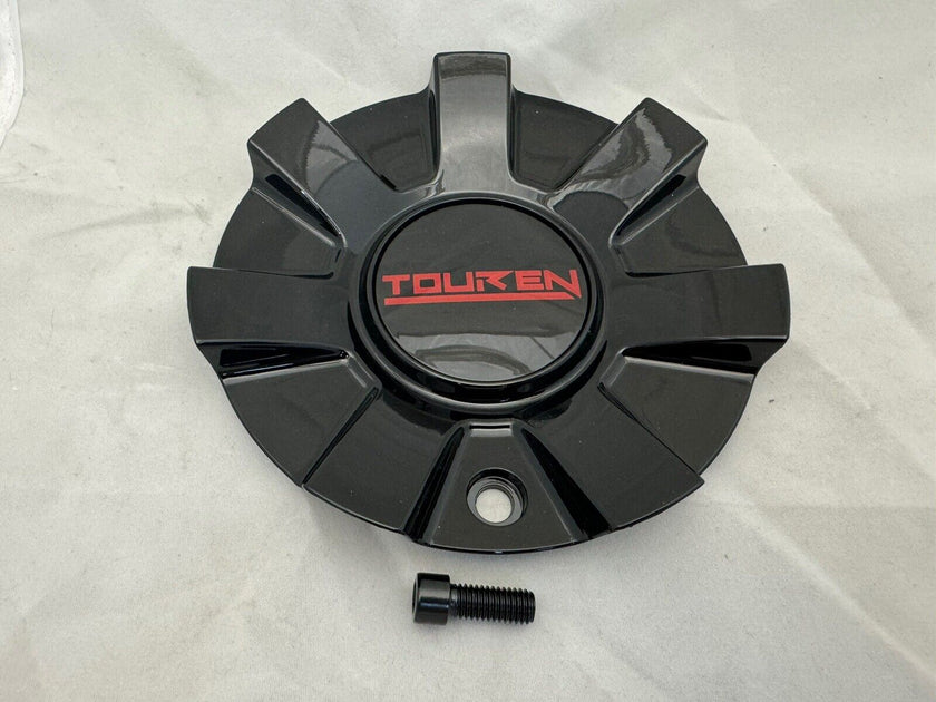 TOUREN TR60 3260 GLOSS BLACK C1032601R WHEEL RIM CENTER CAP WITH SCREW ...