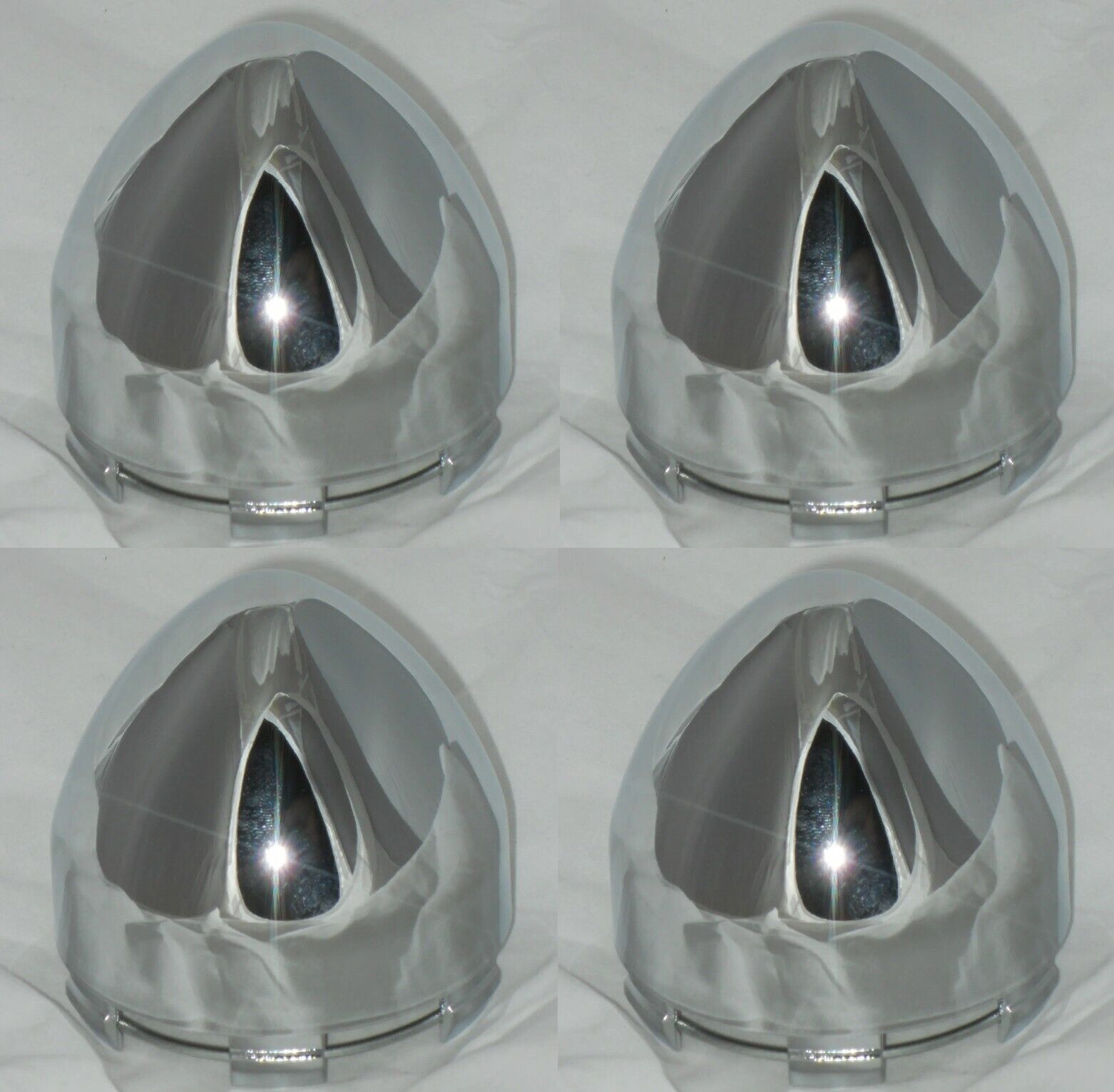 chrome dome motorcycle helmet SET OF 4 FITS ECO 820 DANTE KMC BULLET DOME WHEEL RIM CHROME CENTER CA