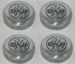 4 CAP DEAL CRAGAR S/S POLISHED ALUMINUM WHEEL RIM CENTER CAPS 09093