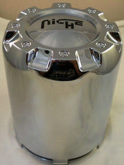 NICHE ROXXY WHEEL RIM CENTER CAP 8 LUG SNAP IN CHROME 1001-42 S711-34 ABS TALL