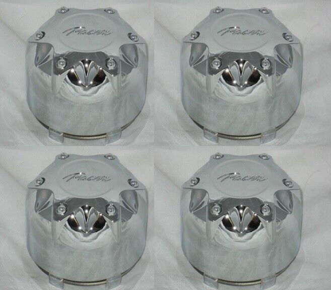 4 CAP DEAL PACER WHEEL RIM 89-9235HM CHROME CENTER CAPS WITH WIRE RETAINER RINGS