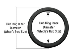 SET OF 4 WHEEL RIM HUB CENTRIC RINGS I 69.85MM WHEEL (OD) I 60.1MM HUB (ID) 6960