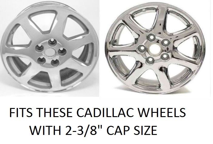 4 CAP DEAL VOGUE CADILLAC STS SLS CTS 99-4564 CHROME WHEEL RIM CENTER CAPS