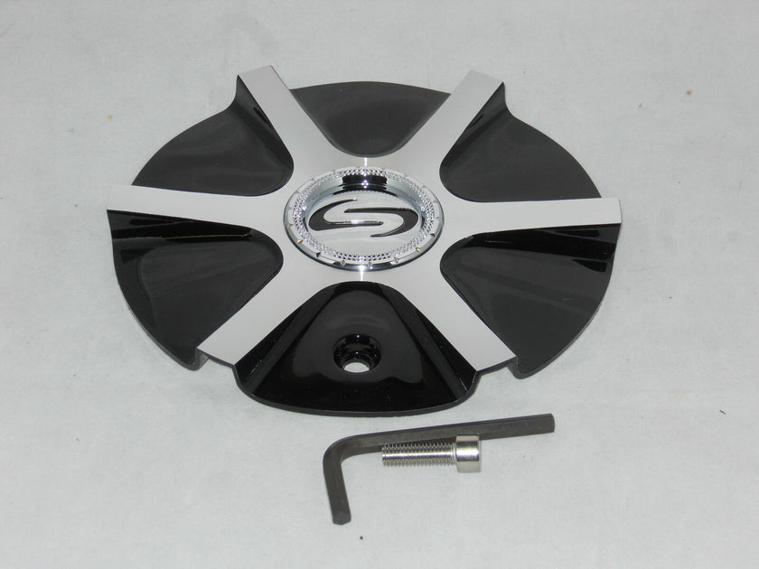 STRADA PISTOLA S07 WHEEL RIM BLACK MACHINED CENTER CAP 6462295F-3 NEW ...