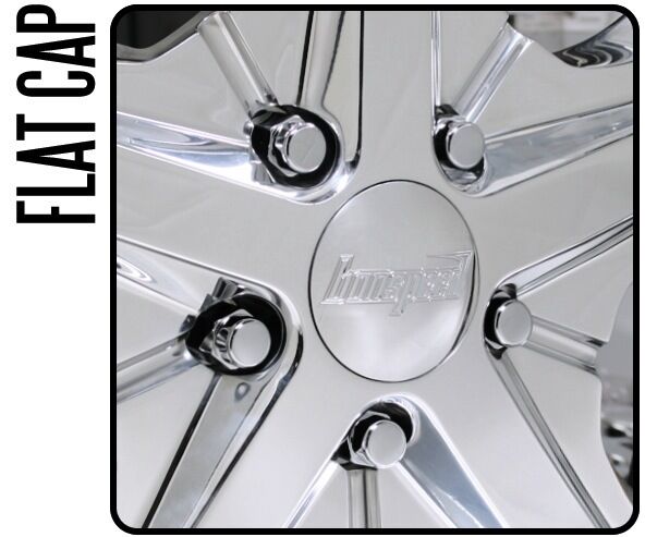 BONSPEED WHEELS FLAT POLISHED WHEEL RIM CENTER CAP POP IN WITH O-RING