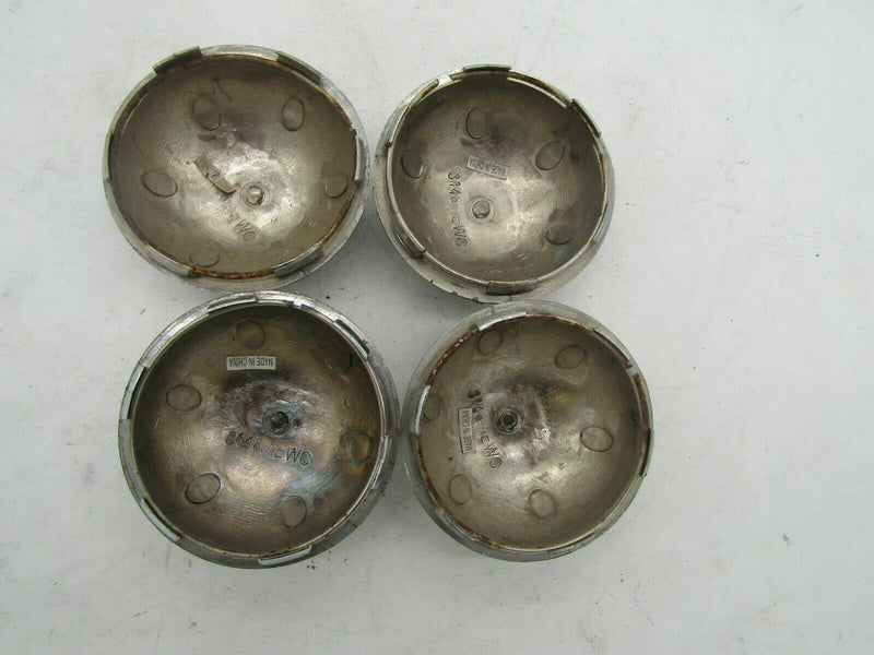 SET OF 4 USED BOSS MOTORSPORTS AEWC 3148 CHROME WHEEL RIM CENTER CAPS WITH WIRE