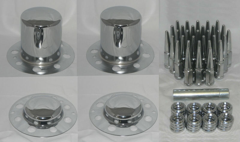 thumbnail image 2 of 16-Pack Chrome Dually Wheel Rim Lug Nuts - 14mm X 1.5, Mag Shank With Washer, RH Thread 2 of 5