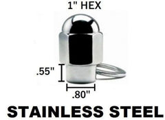 STAINLESS STEEL KIT EAGLE ALLOYS DUALLY WHEEL CENTER CAPS SHANK LUG NUTS 9/16