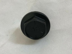 (100) AE LOGO REPLACEMENT PLASTIC RIVETS BOLTS BLACK WHEEL RIM 8mm POST DIAMETER