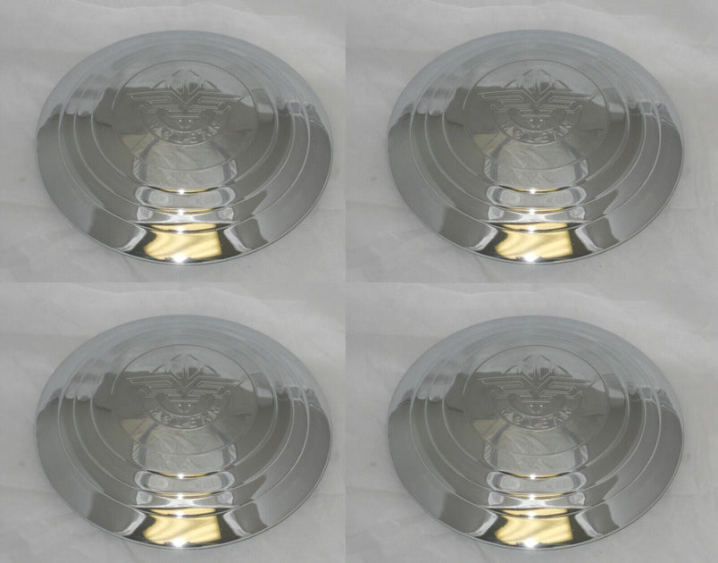 4 - McLEAN 52 SPOKE WIRE WHEEL RIM 52-1002CMC CHROME STEEL CENTER CAPS ...