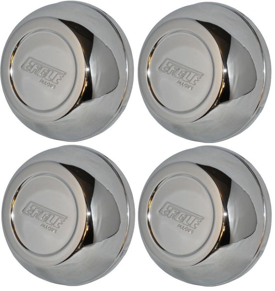 SET OF 4 AMERICAN EAGLE ALLOYS ACC 3226 06 CHROME WHEEL RIM CENTER