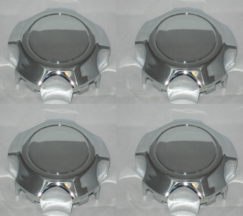 Set Of 4 Chrome Wheel Rim Center Caps - No Logo, Fits 991-0625 / 89-9190 - By AAI