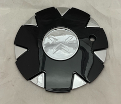 Starr 964 Poison 571-CAP LG1408-31 Chrome Wheel Rim Center Cap Black Inserts