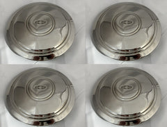 4- GM Chevy Bow Tie Logo Stainless Wheel Rim Center Caps Police Rally 71-1000S