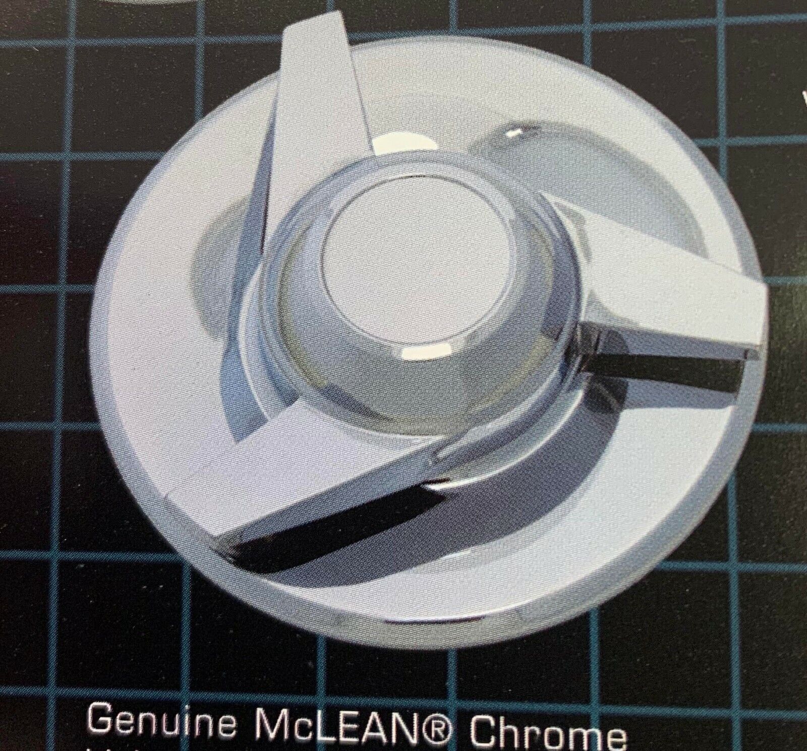 1 - McLEAN 52 SPOKE WIRE WHEEL RIM 52-1176R TRIBAR SWEPT CHROME CENTER ...