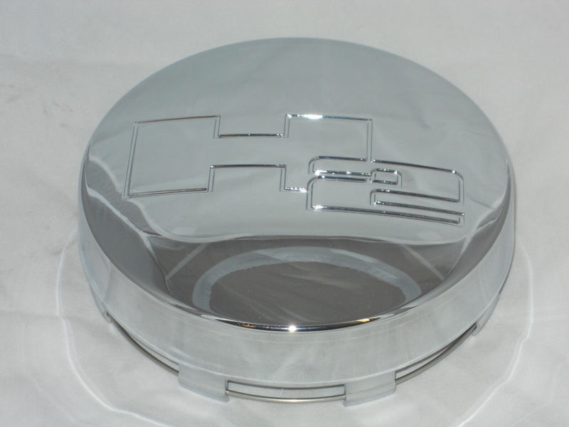 HUMMER H2 LOGO 8 LUG REPLACEMENT 3181 CHROME CENTER CAP WITH SNAP RING WIRE