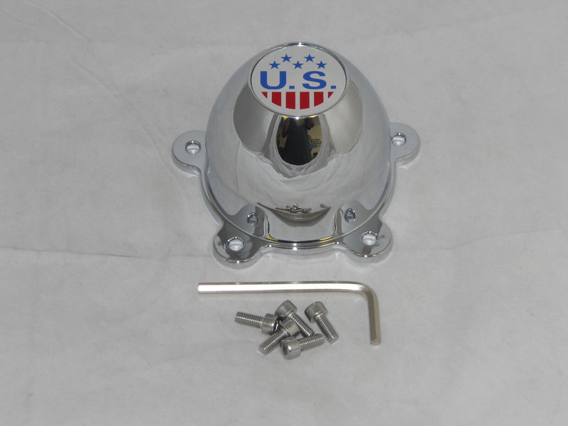 U.S. MAGS 1002-20 CAP M-729 S1010-03 WHEEL RIM CHROME CENTER CAP WITH SCREWS